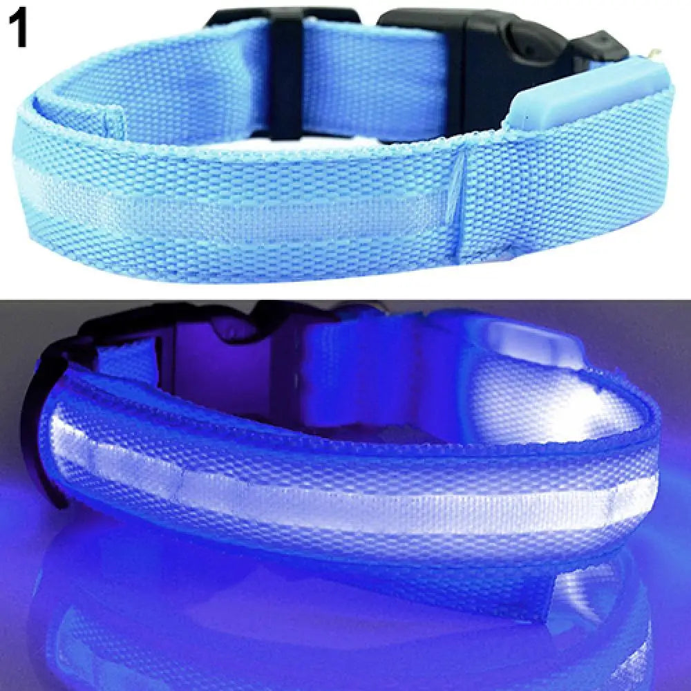 Hund halsband med led ljus
