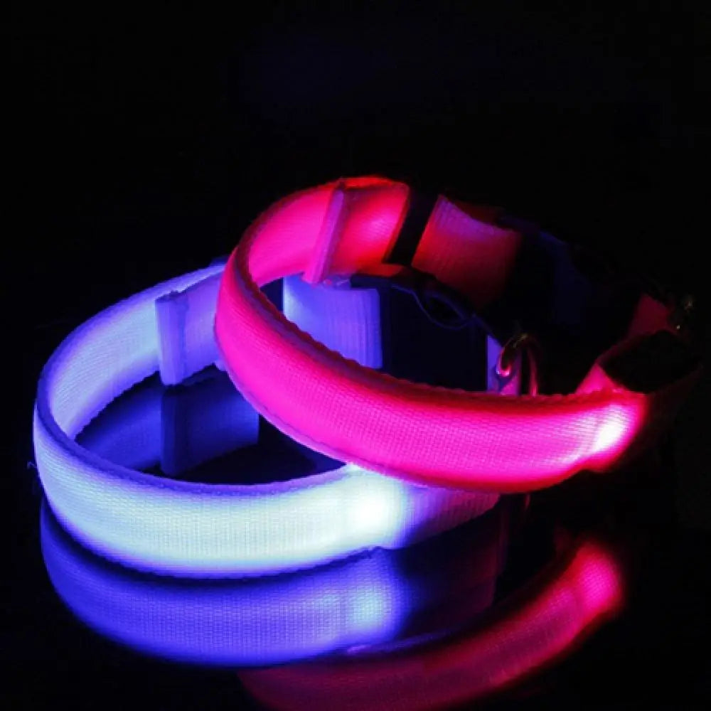 Hund halsband med led ljus