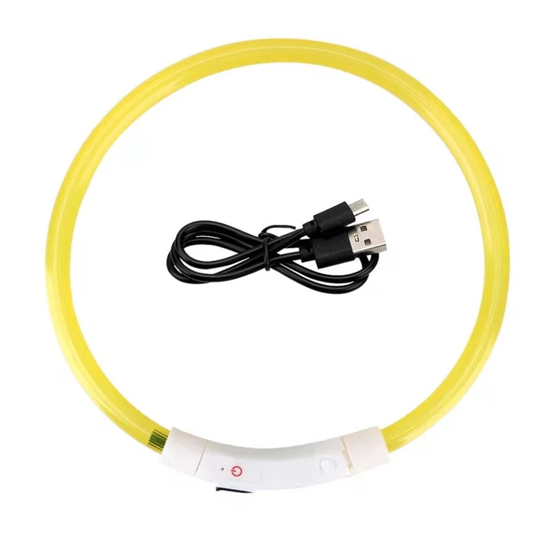 Hund halsband med led ljus