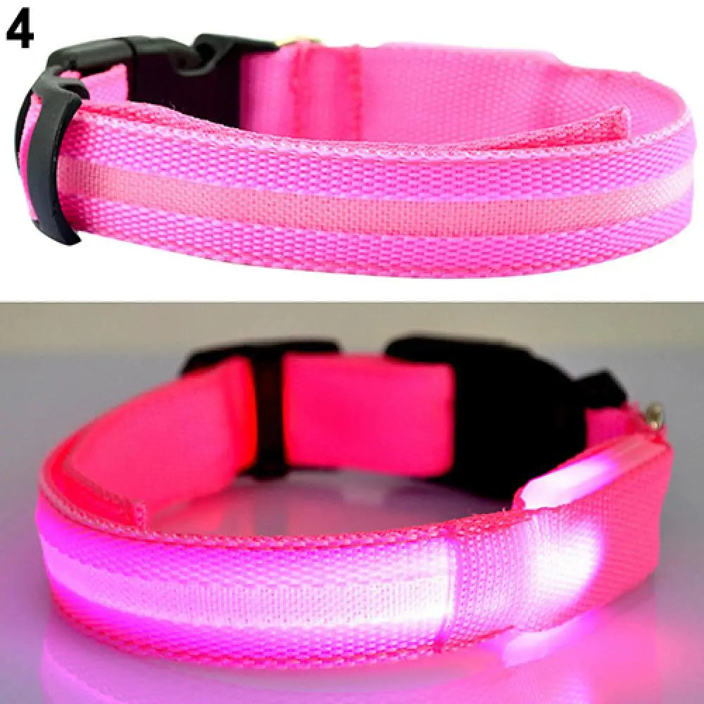 Hund halsband med led ljus