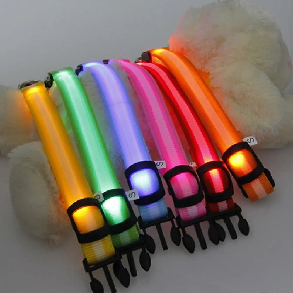 Hund halsband med led ljus