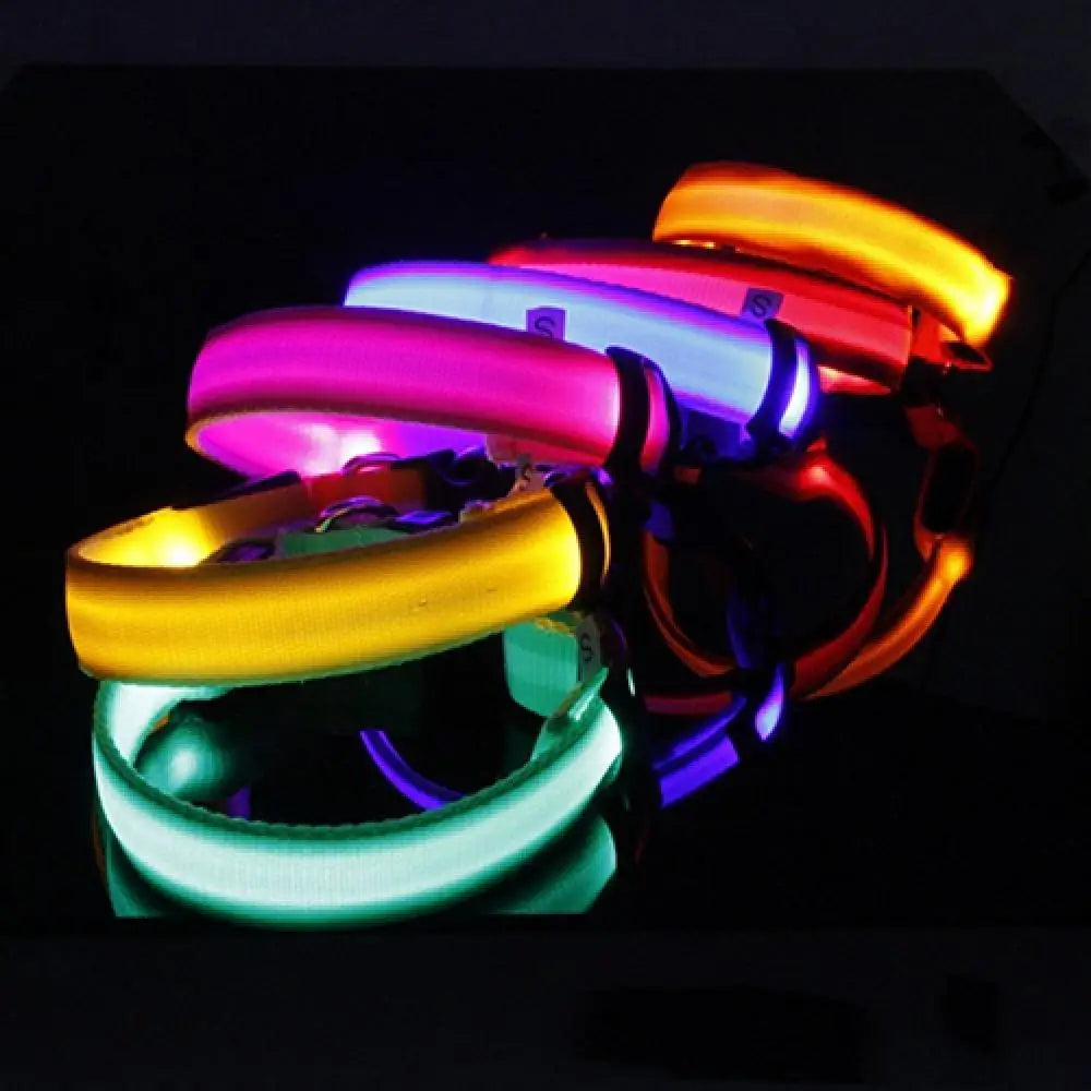 Hund halsband med led ljus